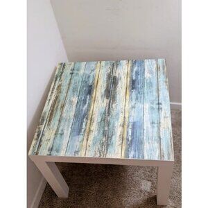 Blue Rustic Wood Paper 17''x120'' Self-Adhesive Removable Peel and Stick